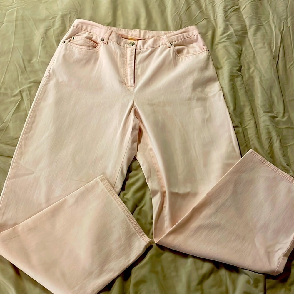 RUBY Rd pink lightweight denim pants size 10